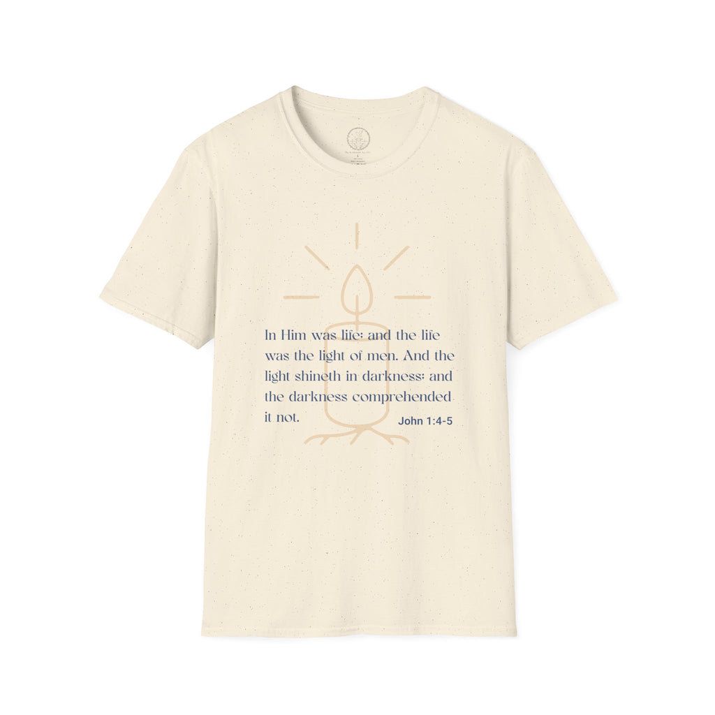 In Him Was Life – John 1:4-5 Christian T-Shirt