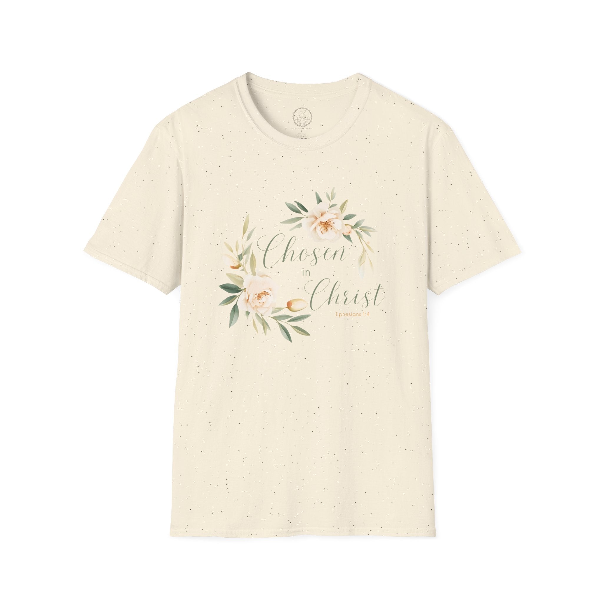 Chosen in Christ | Ephesians 1:4 Christian Floral Tee