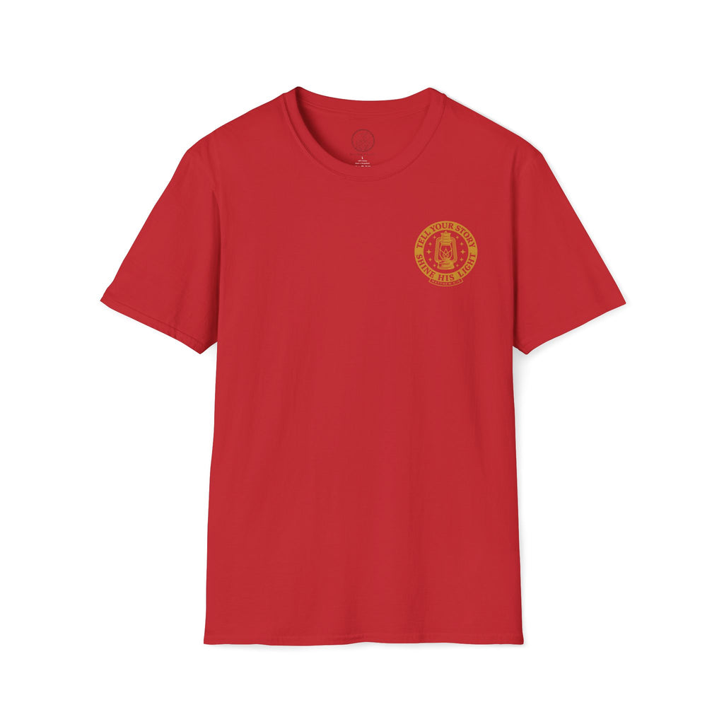Tell Your Story • Left Chest Christian Lantern Tee