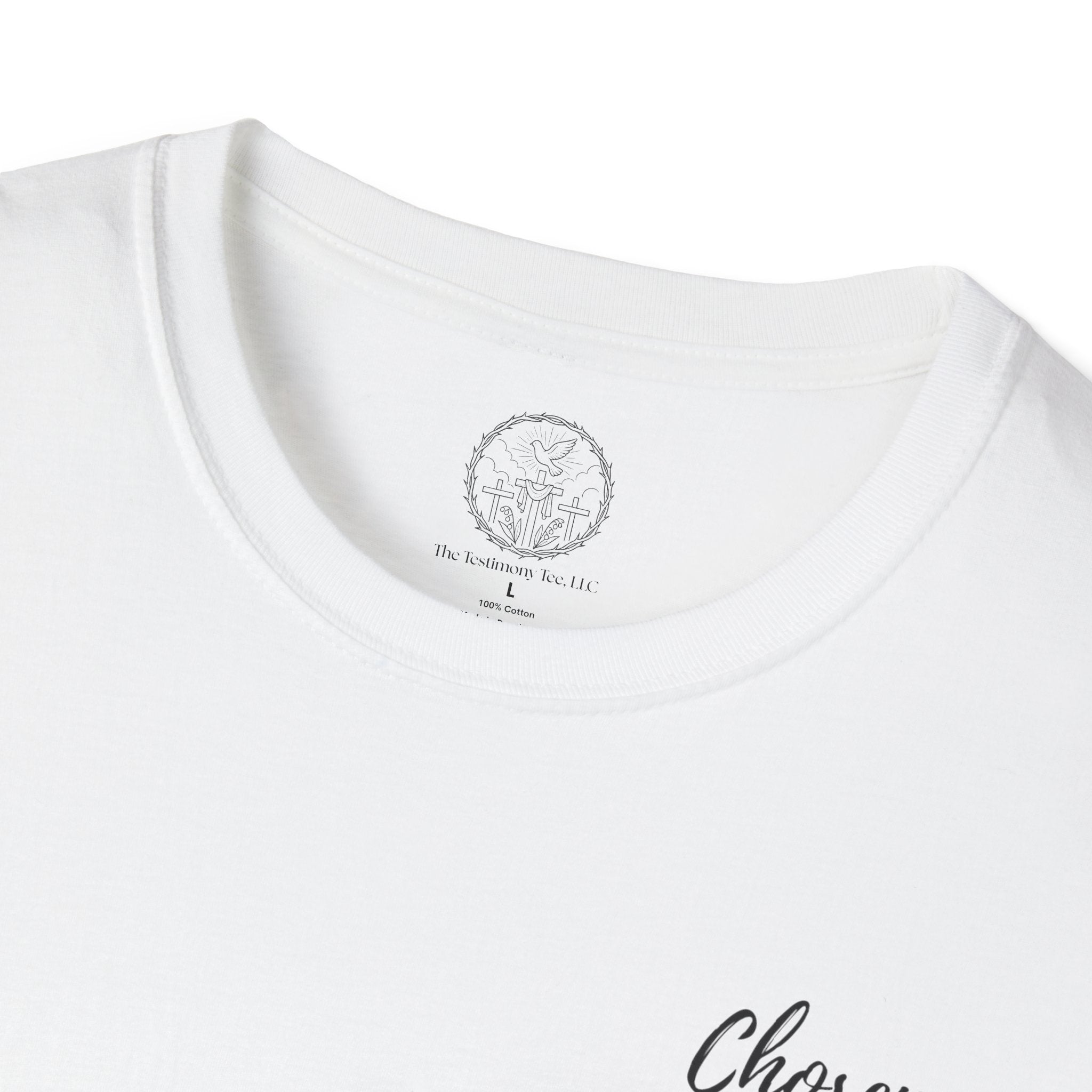 Chosen in Christ Floral Pocket Tee — Ephesians 1:4