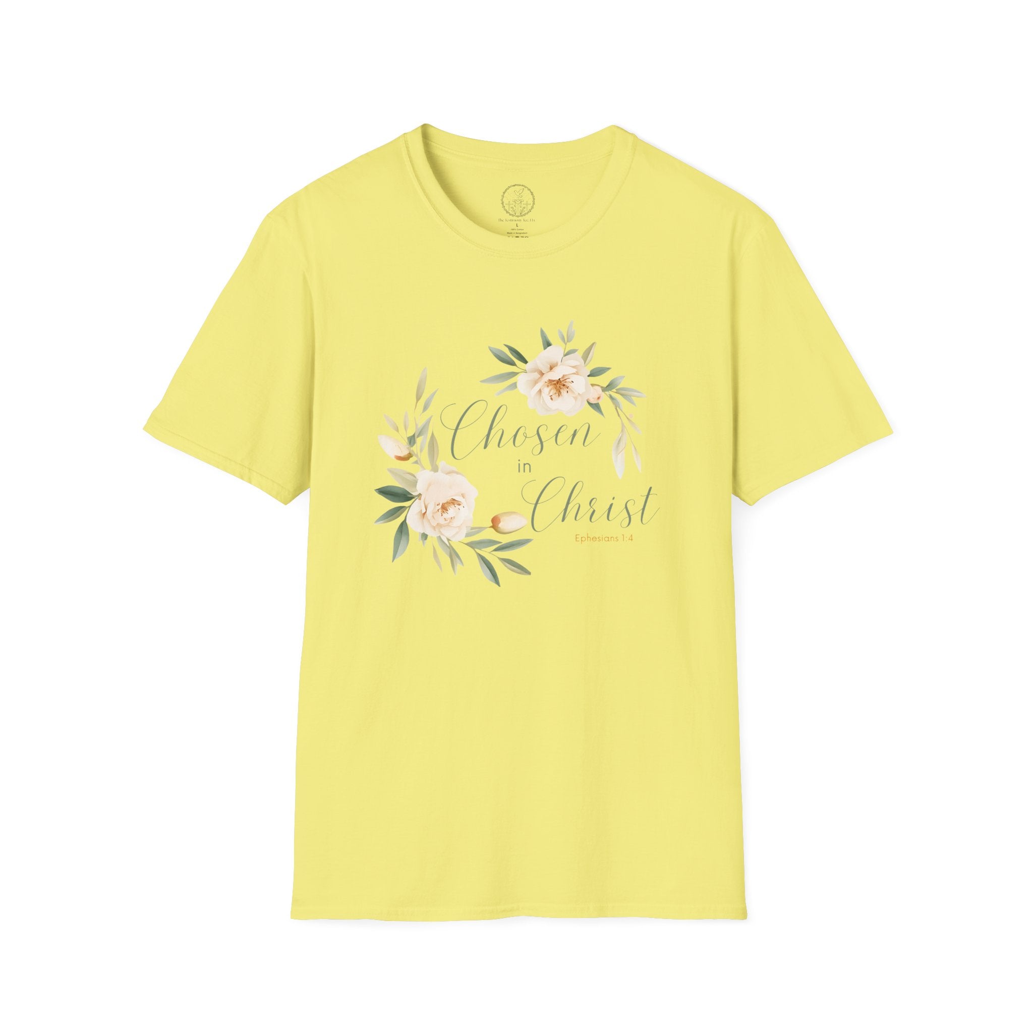 Chosen in Christ | Ephesians 1:4 Christian Floral Tee