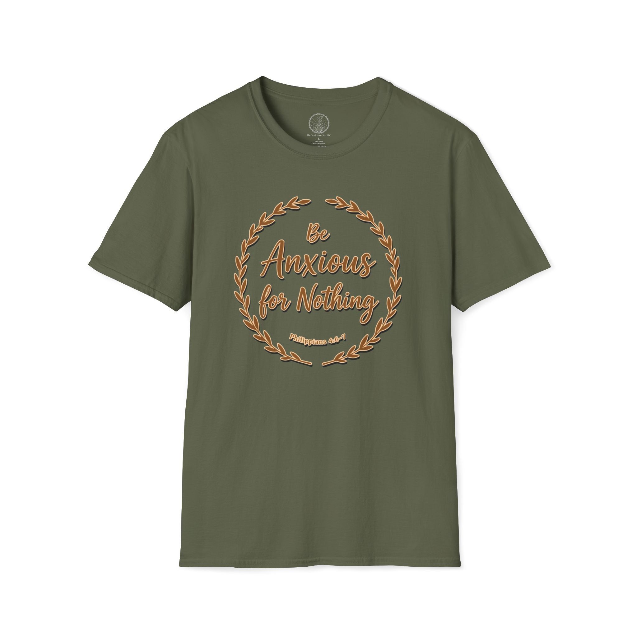 Be Anxious for Nothing – Philippians 4:6 Christian T-Shirt
