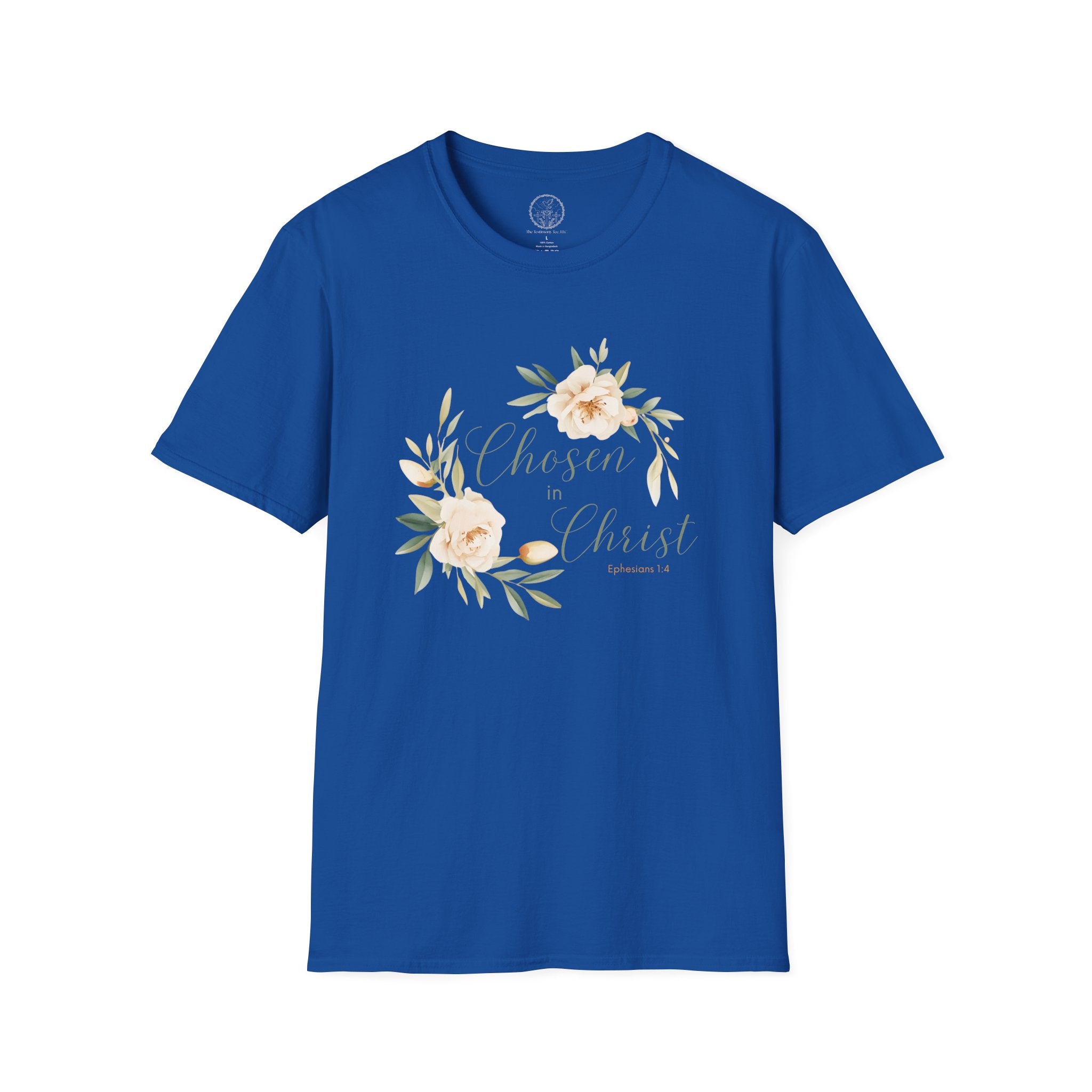 Chosen in Christ | Ephesians 1:4 Christian Floral Tee