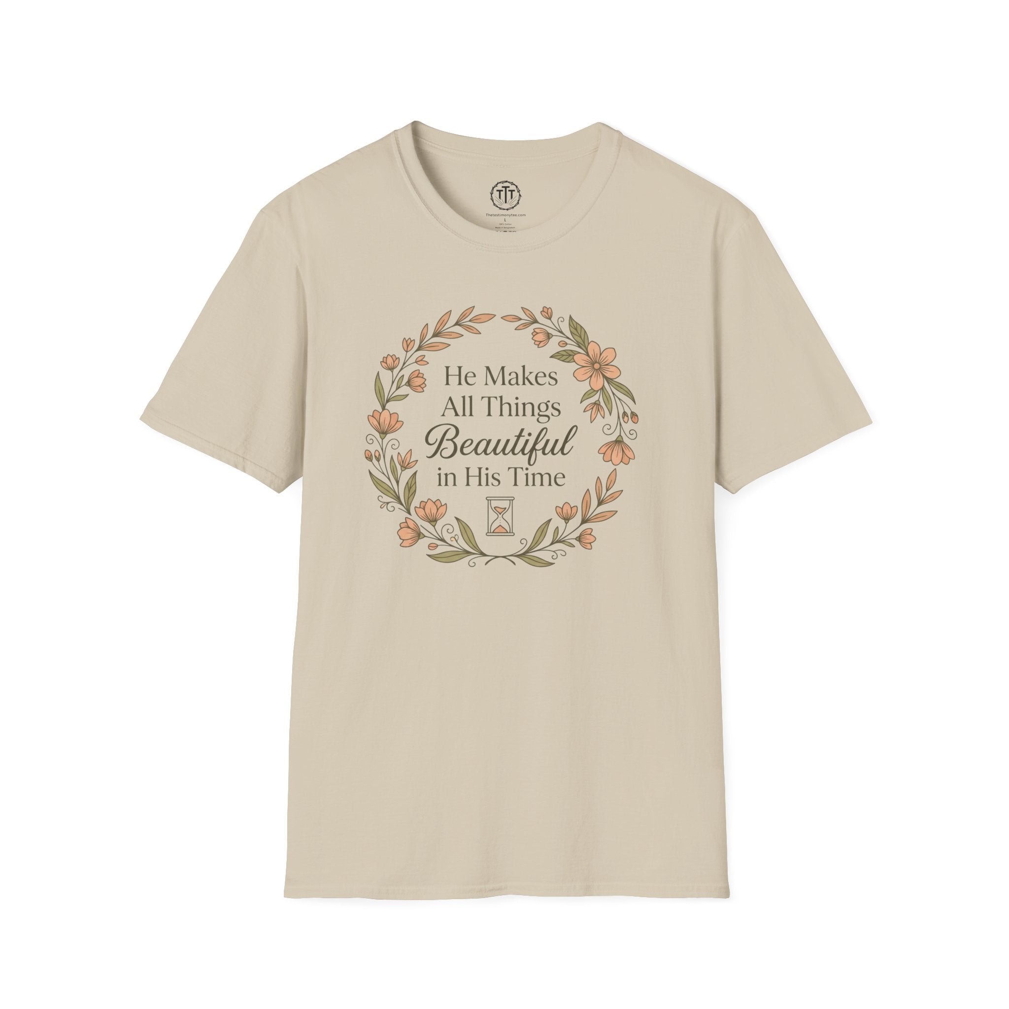 He Makes All Things Beautiful – Floral Christian T=Shirt
