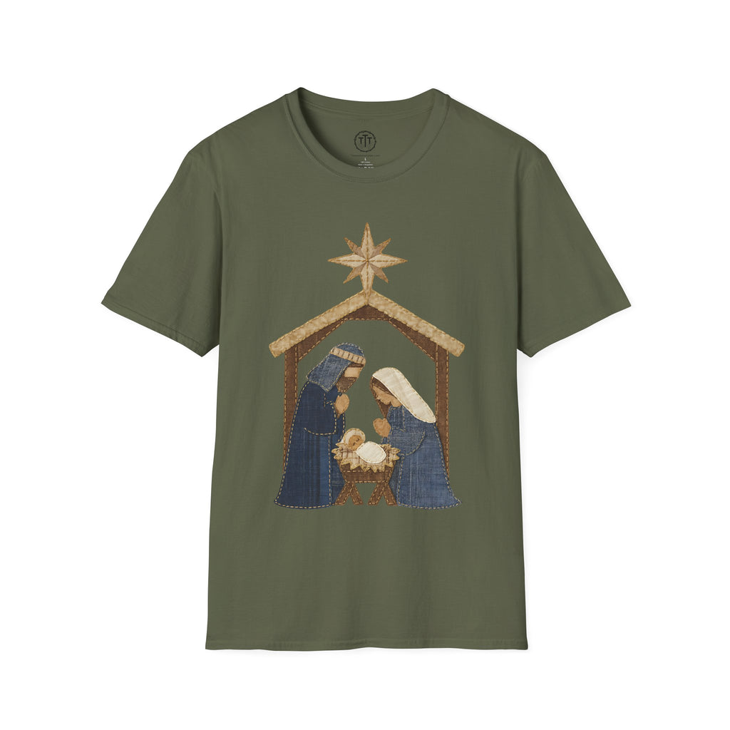 Patchwork Print Manger Scene