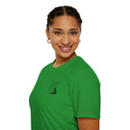 By Faith The Walls Fell Down Left Chest Design T-Shirt