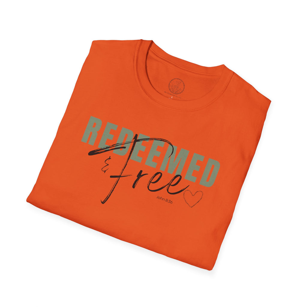Redeemed & Free – John 8:36 Christian T-Shirt
