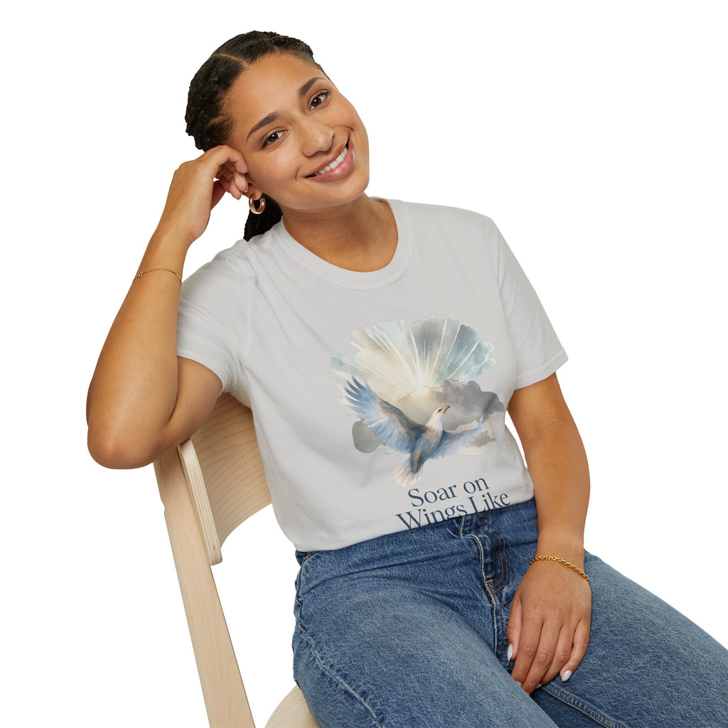 Soar on Wings Like Eagles – Isaiah 40:31 Christian T-Shirt