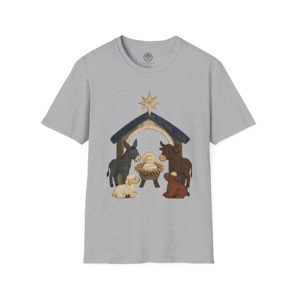Patchwork Print Manger Scene