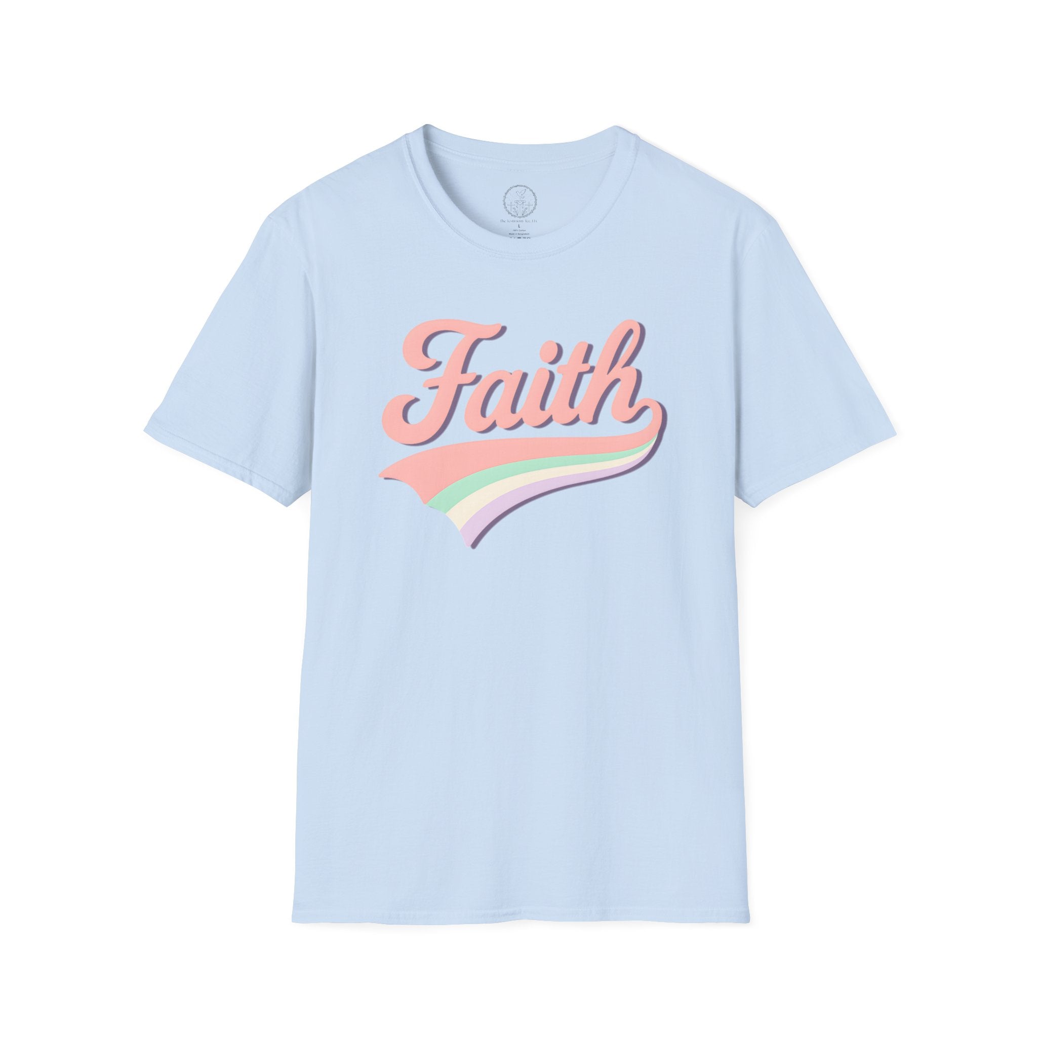 Faith Retro Rainbow Christian T-Shirt