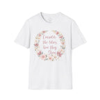 Consider the Lilies Floral T‑Shirt — Inspirational Scripture Flower Wreath Tee