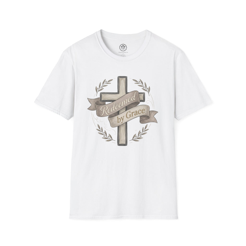 Redeemed by Grace – Christian Cross T-Shirt