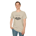 Walk by Faith – Minimalist Waves & Cross Christian Tee