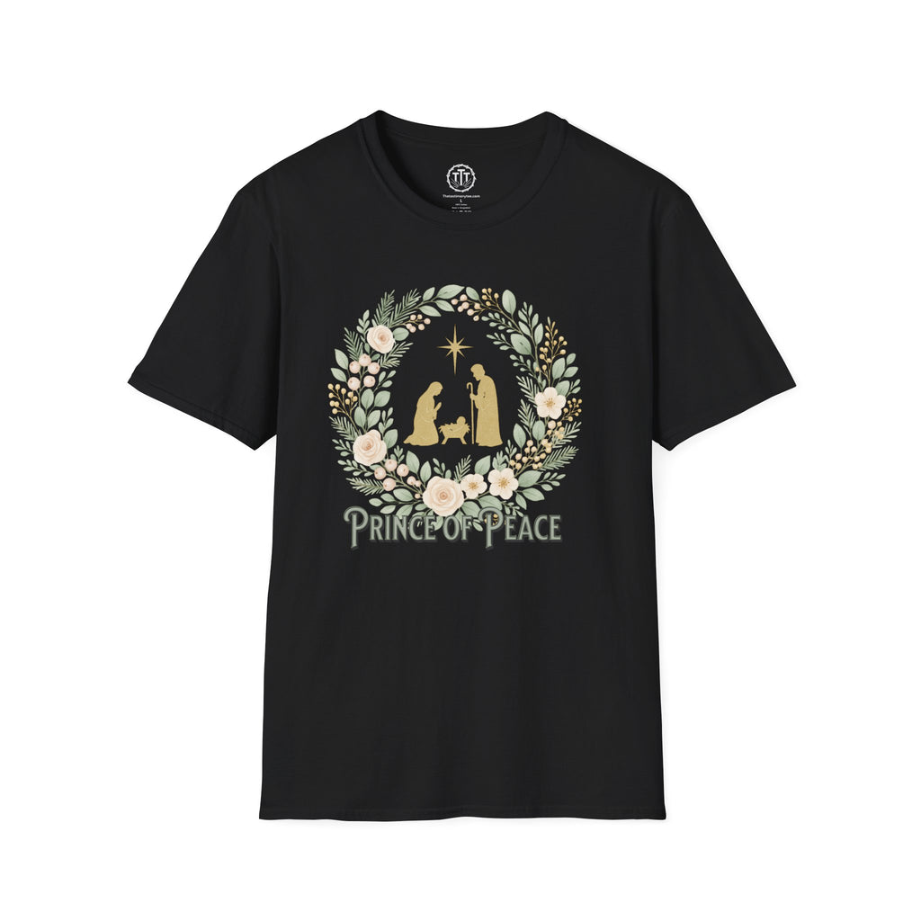 Prince of Peace – Nativity Wreath Christian T-Shirt