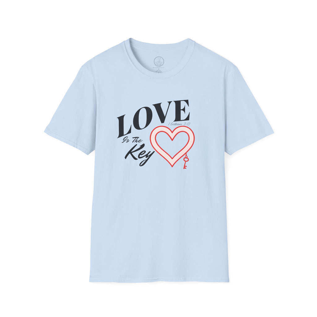 Love Is the Key – 1 Corinthians 13 Christian T-Shirt