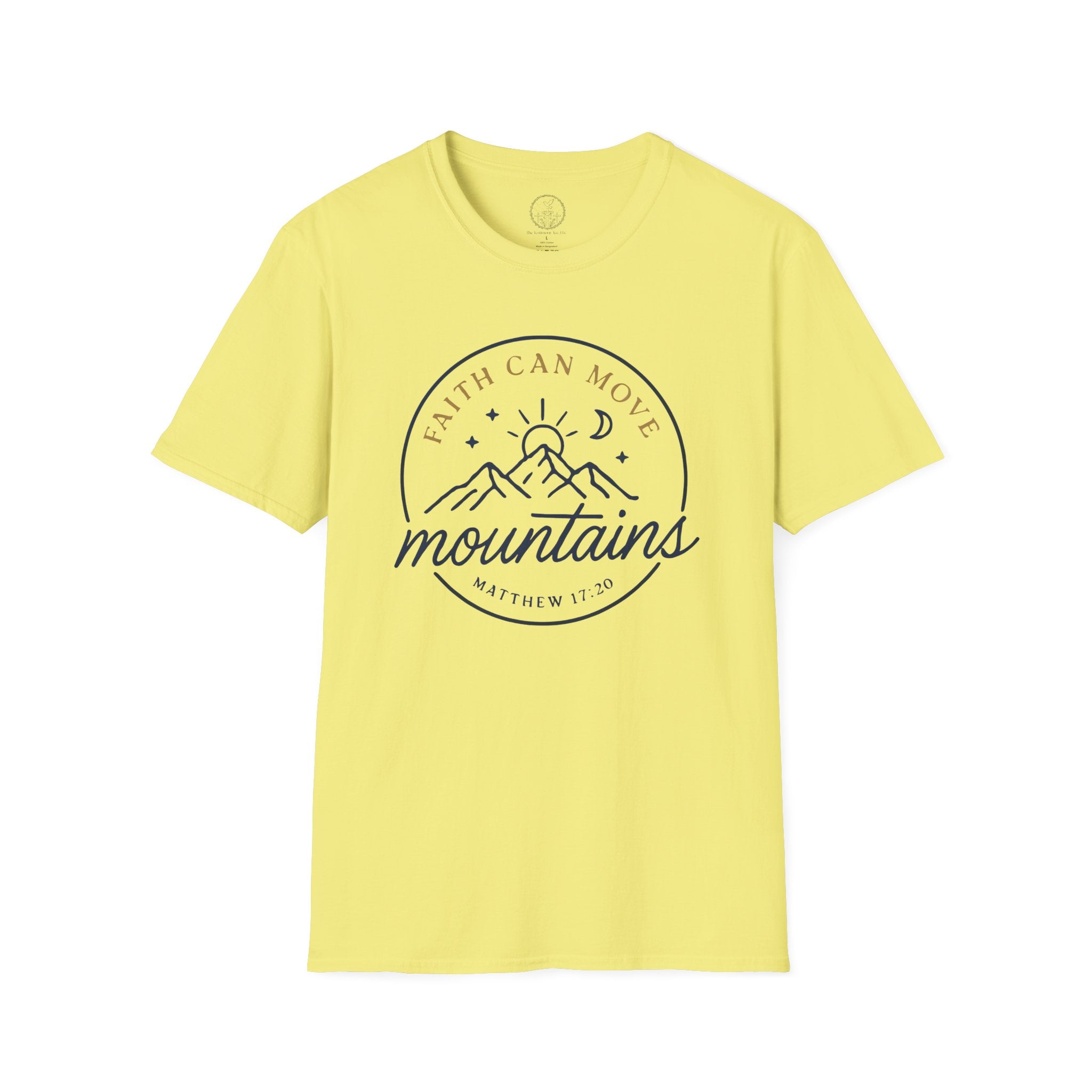 Faith Can Move Mountains – Matthew 17:20 Christian T-Shirt