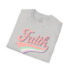 Faith Retro Rainbow Christian T-Shirt