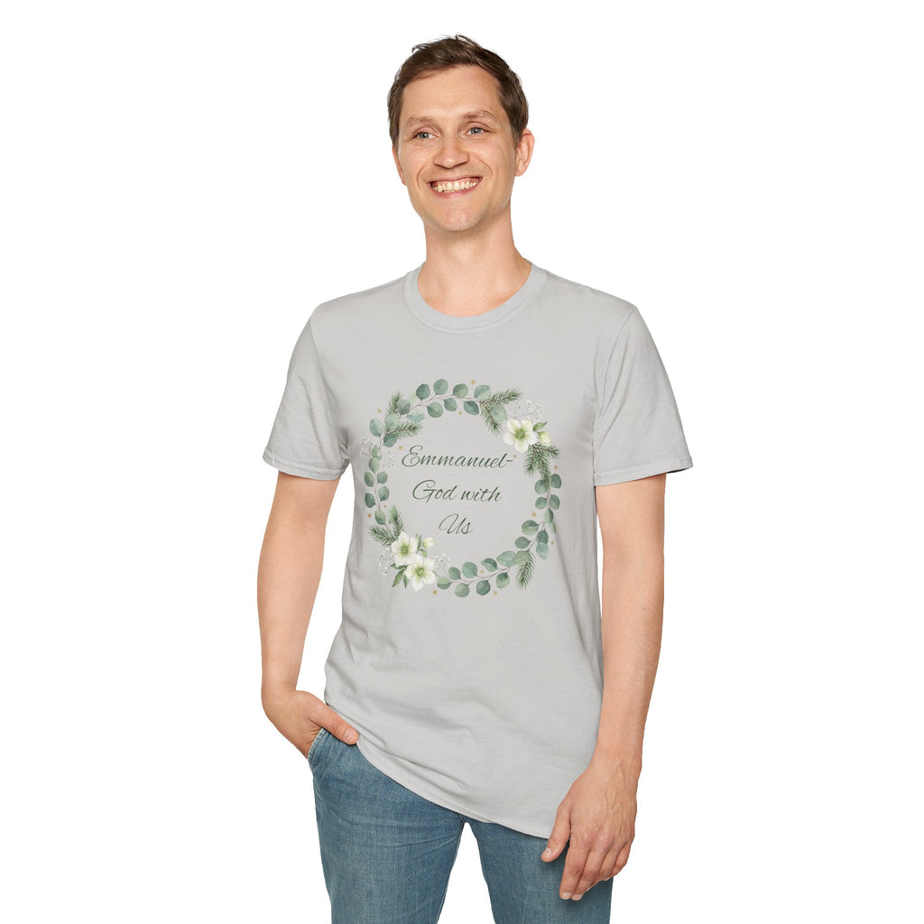 Emmanuel – God With Us Christmas Wreath Tee