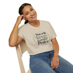 You Will Keep in Perfect Peace – Isaiah 26:3 Christian T-Shirt