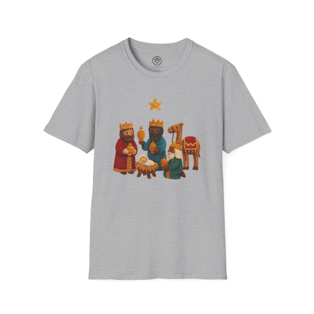 Chunky Yarn Printed Image of Three Wise Men at the Manger