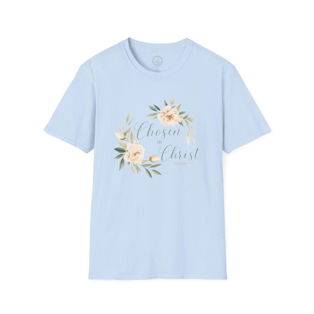 Chosen in Christ | Ephesians 1:4 Christian Floral Tee