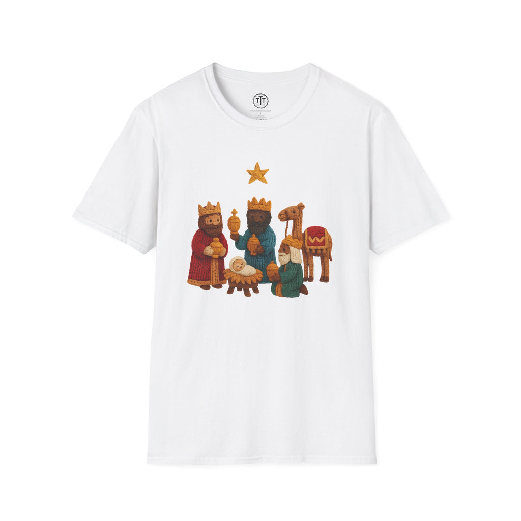 Chunky Yarn Printed Image of Three Wise Men at the Manger