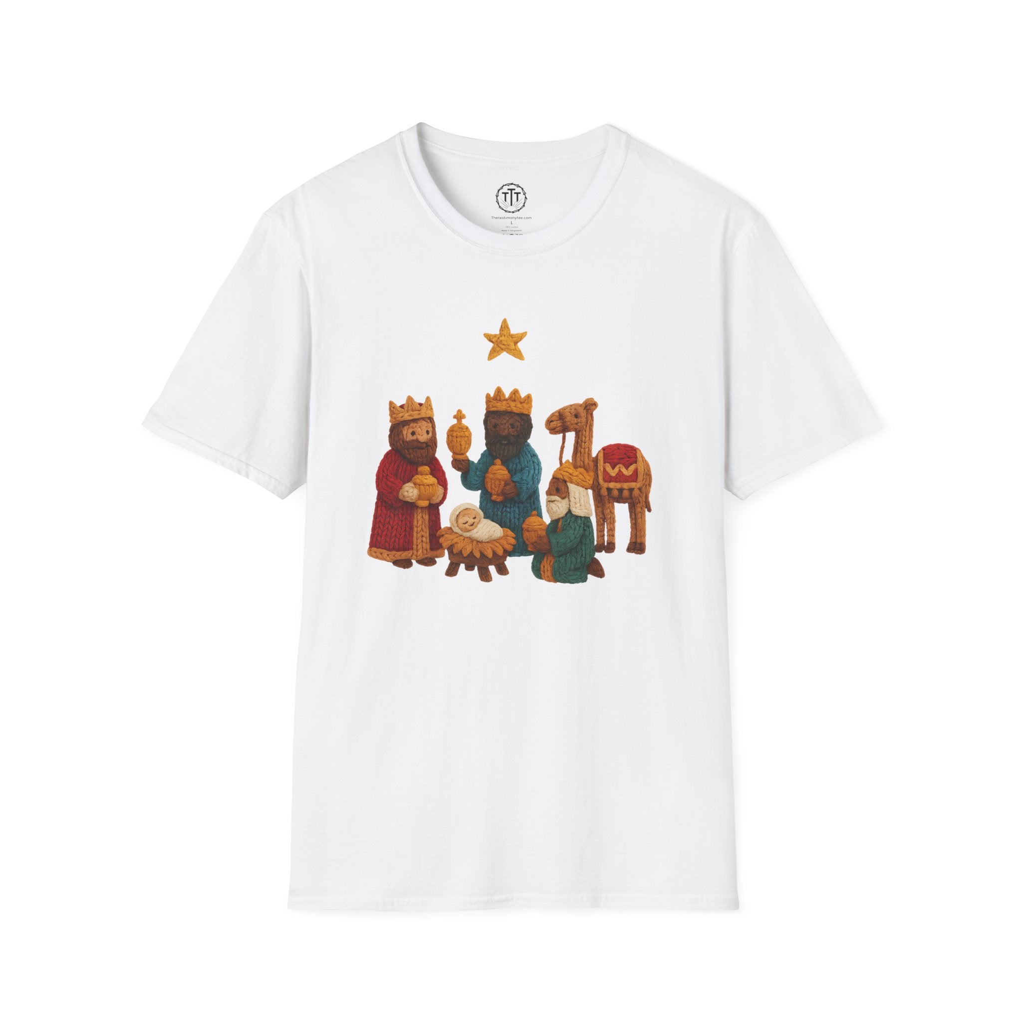 Chunky Yarn Printed Image of Three Wise Men at the Manger
