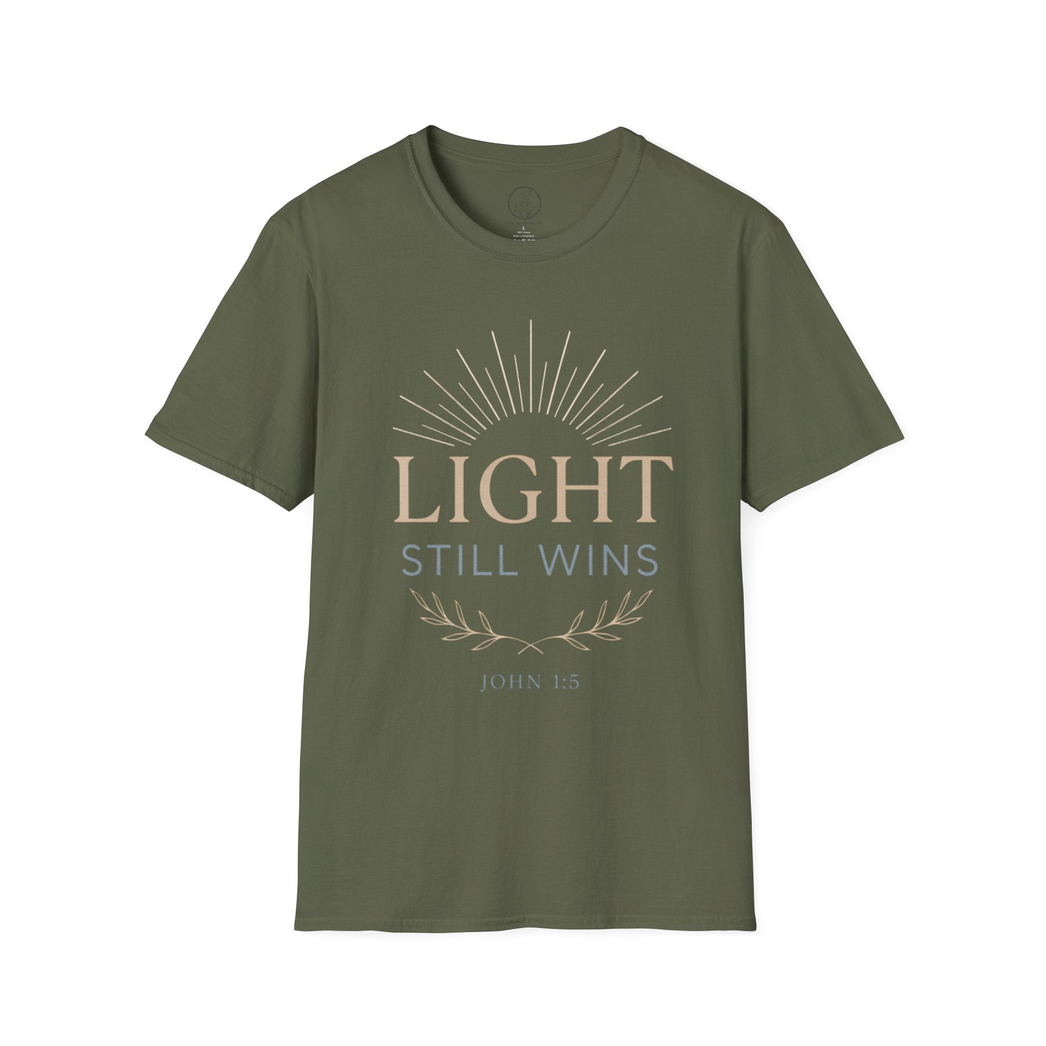 Light Still Wins — John 1:5 Christian T-Shirt