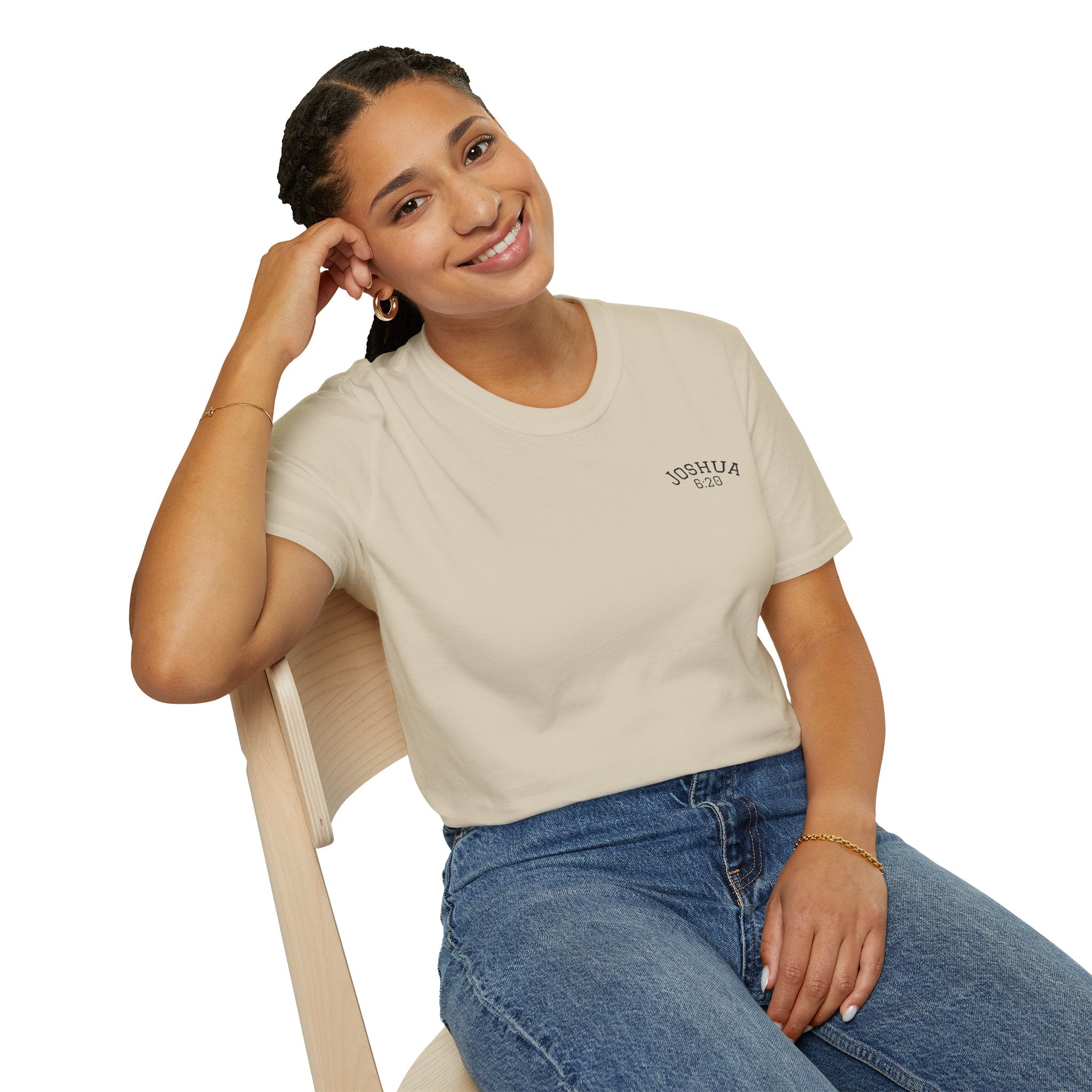 By Faith the Walls Fell Down (Front/Back)– Joshua 6:20 Christian T-Shirt