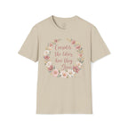 Consider the Lilies Floral T‑Shirt — Inspirational Scripture Flower Wreath Tee