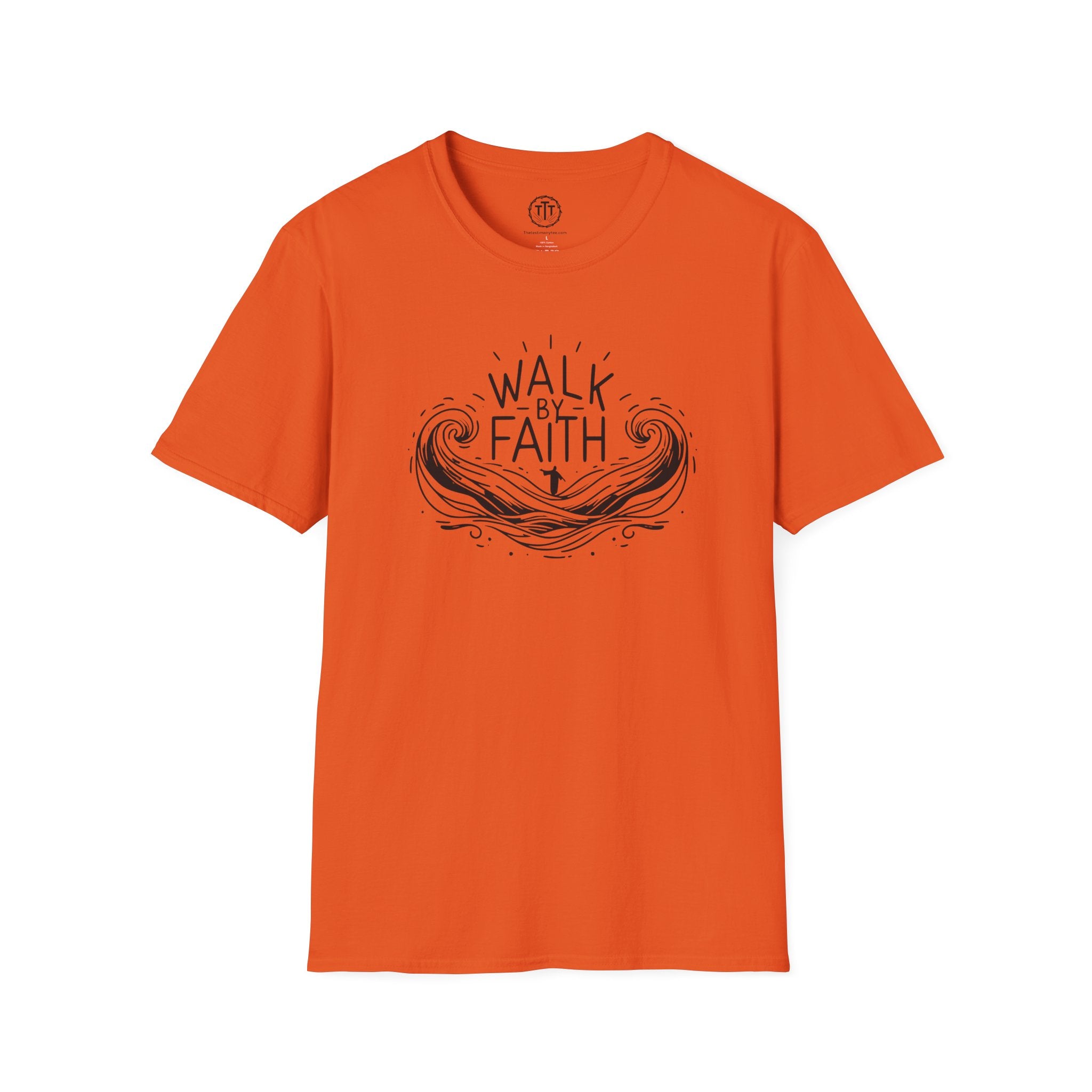 Walk By Faith – Line Art Christian T-Shirt