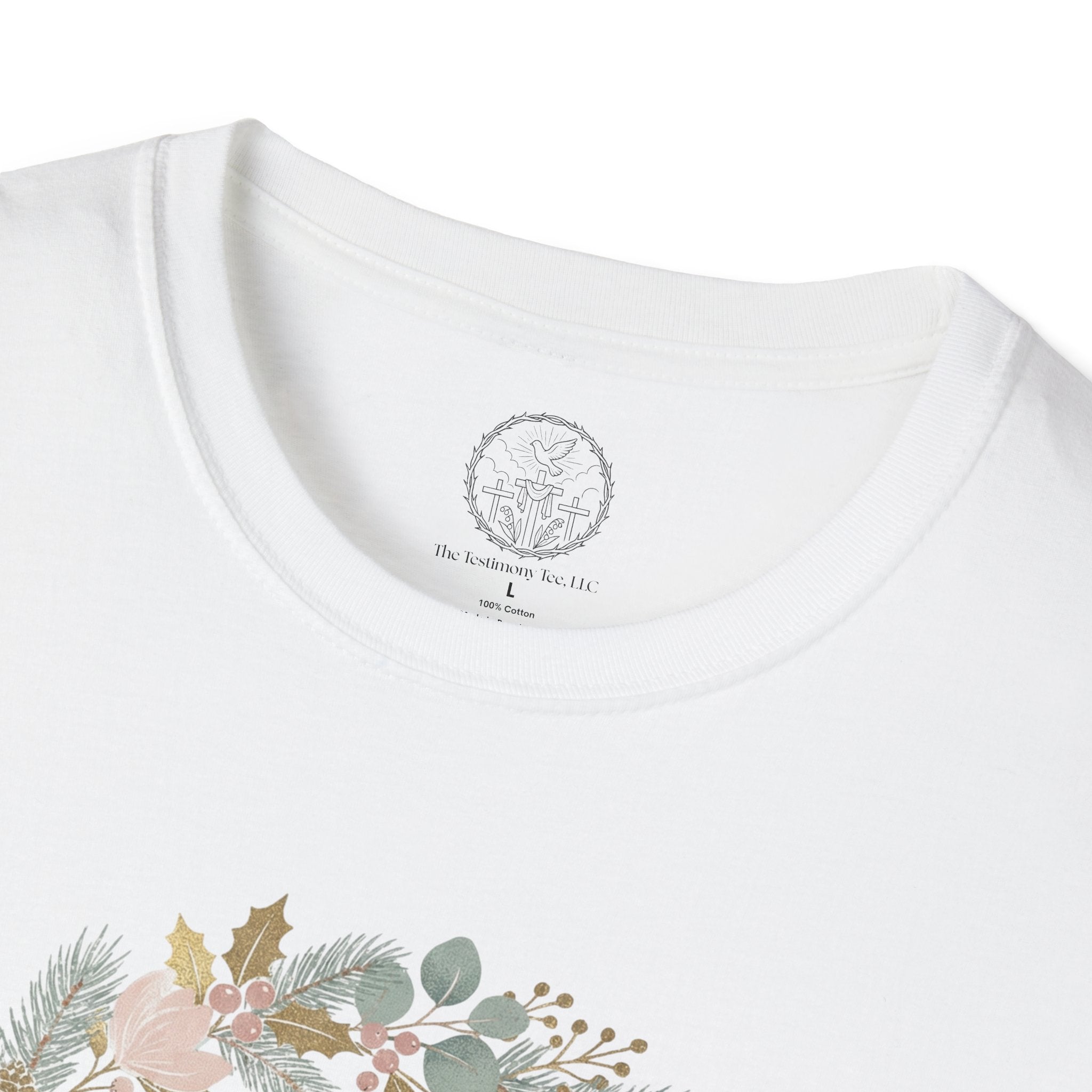 Peace on Earth Nativity Wreath – Christmas Christian T-Shirt