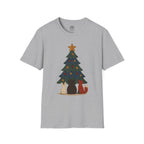 Patchwork Print Forest Animals Gazing at Tree Topper