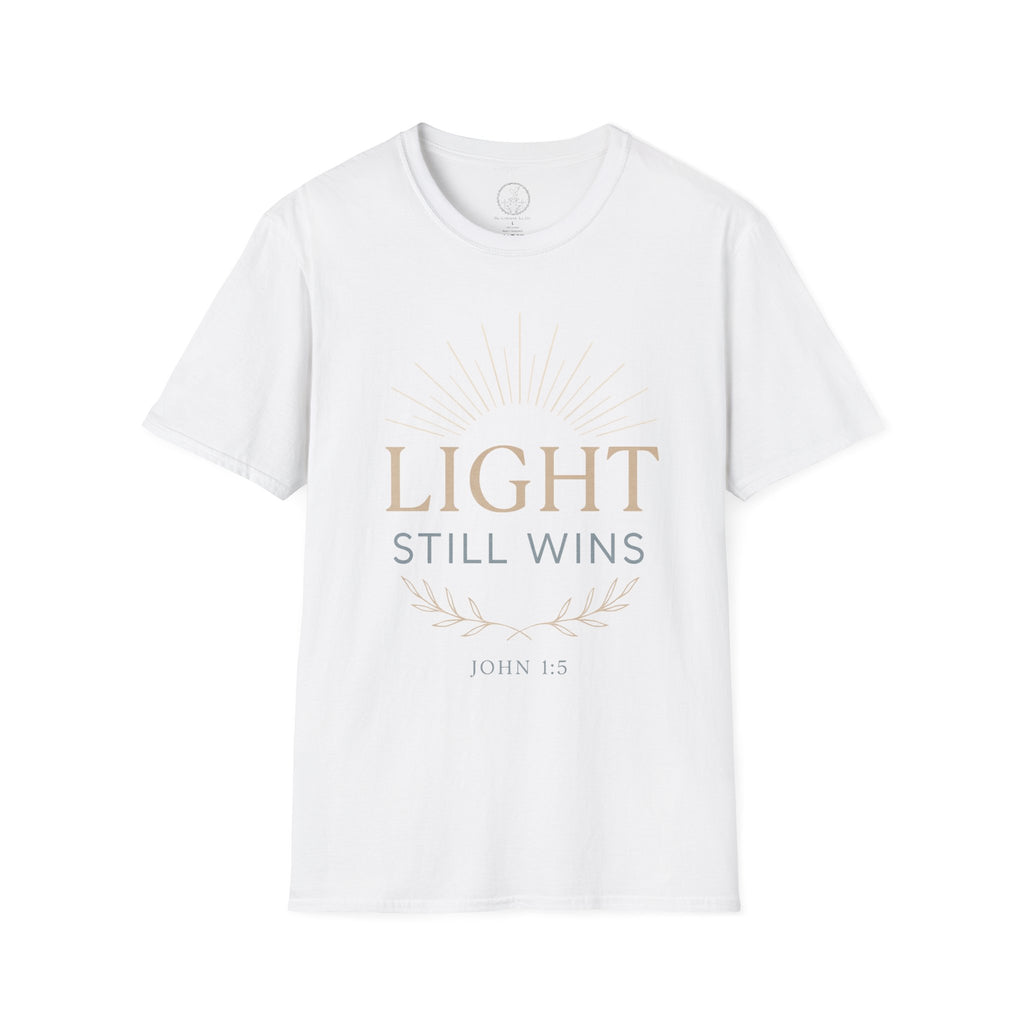Light Still Wins — John 1:5 Christian T-Shirt