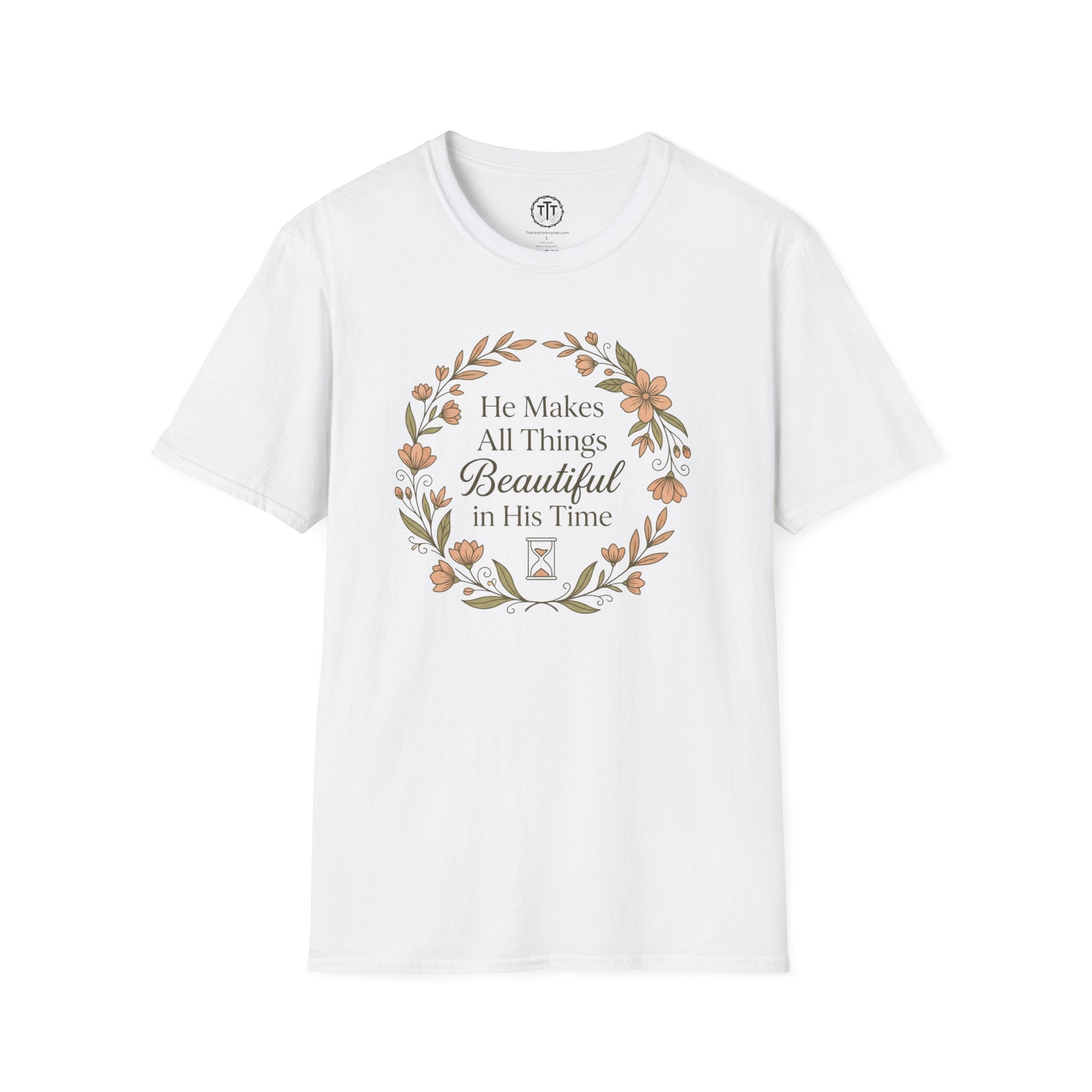 He Makes All Things Beautiful – Floral Christian T=Shirt