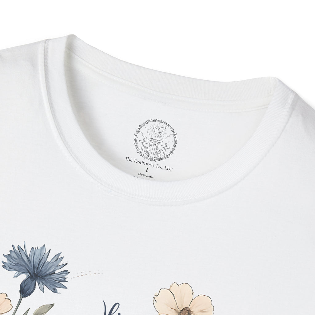 His Mercies Are New Every Morning – Floral Scripture Tee (Lamentations 3:22–23)
