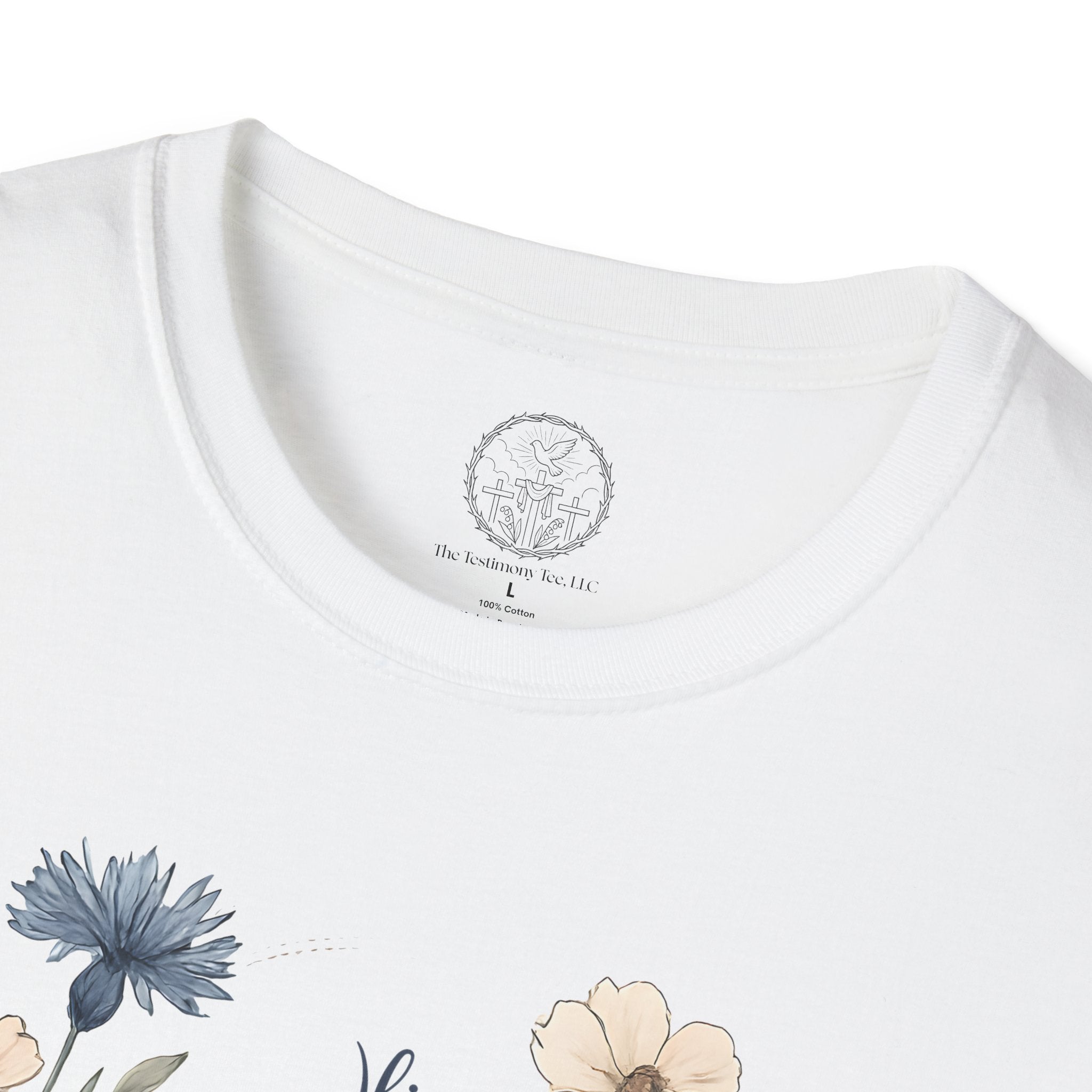 His Mercies Are New Every Morning – Floral Scripture Tee (Lamentations 3:22–23)