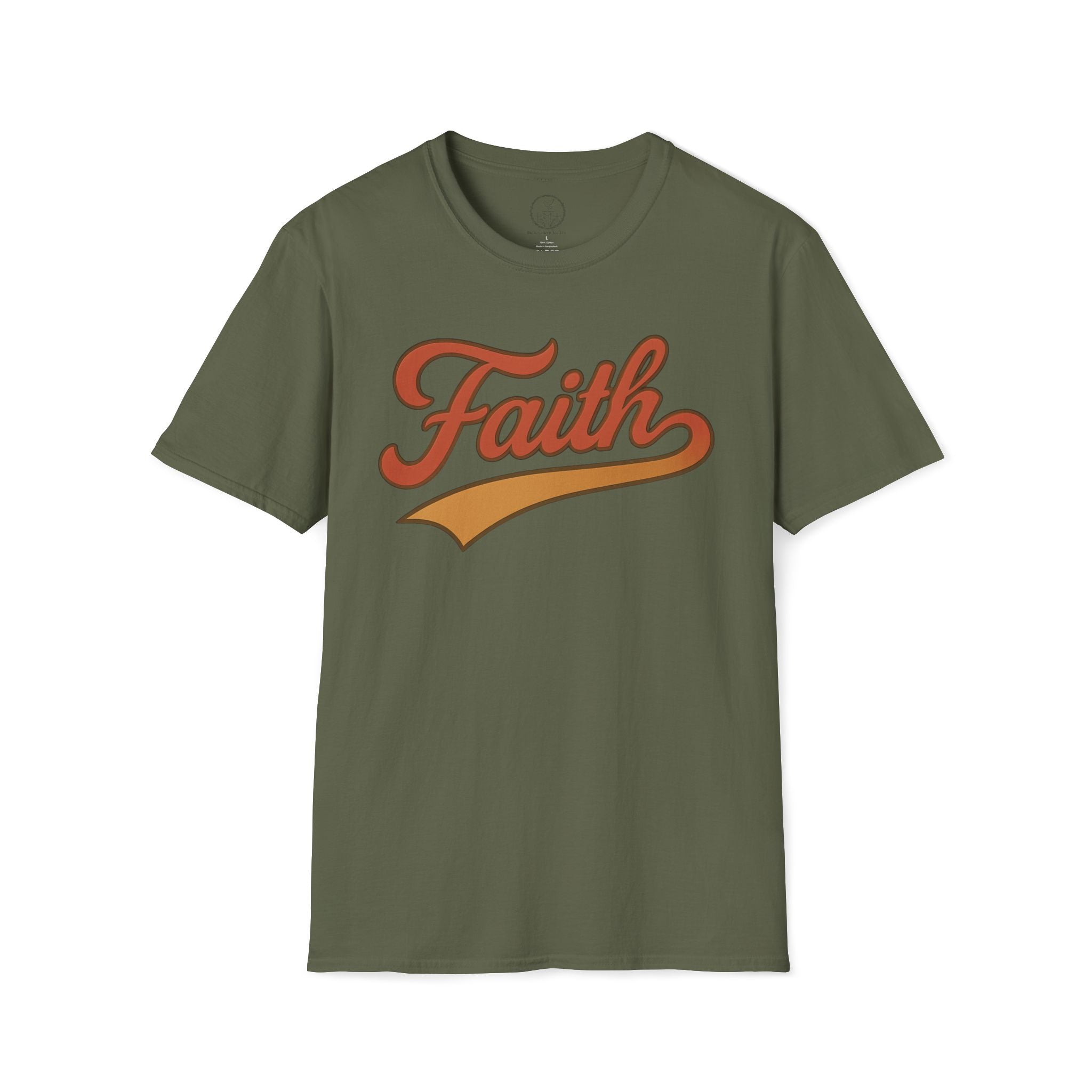Faith Retro Script Christian T-Shirt