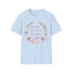 Consider the Lilies Floral T‑Shirt — Inspirational Scripture Flower Wreath Tee