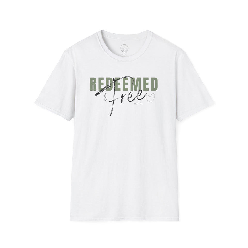 Redeemed & Free – John 8:36 Christian T-Shirt