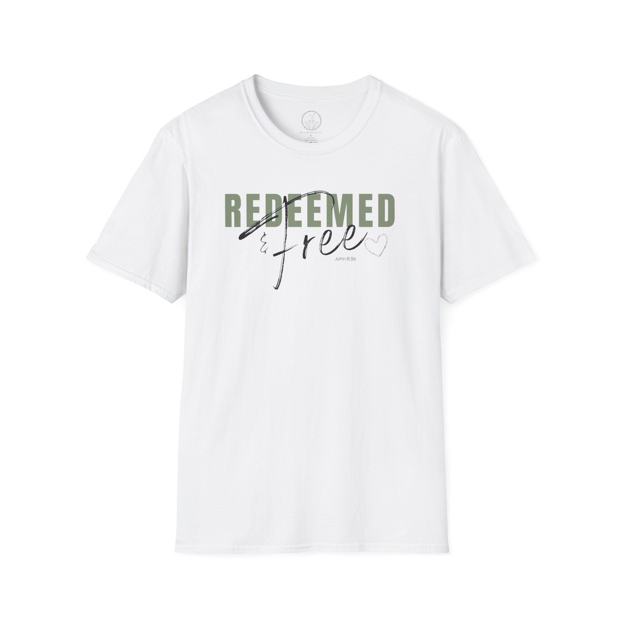 Redeemed & Free – John 8:36 Christian T-Shirt
