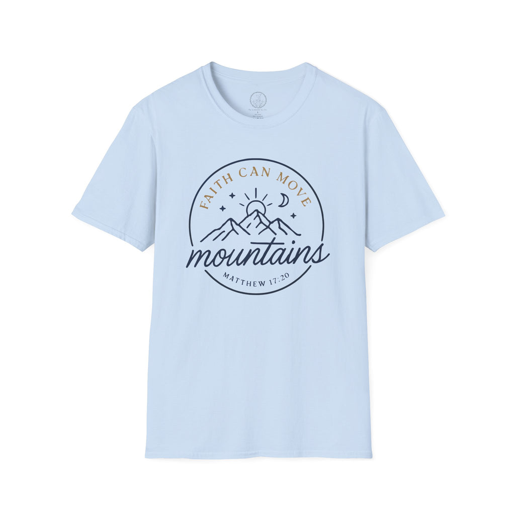 Faith Can Move Mountains – Matthew 17:20 Christian T-Shirt
