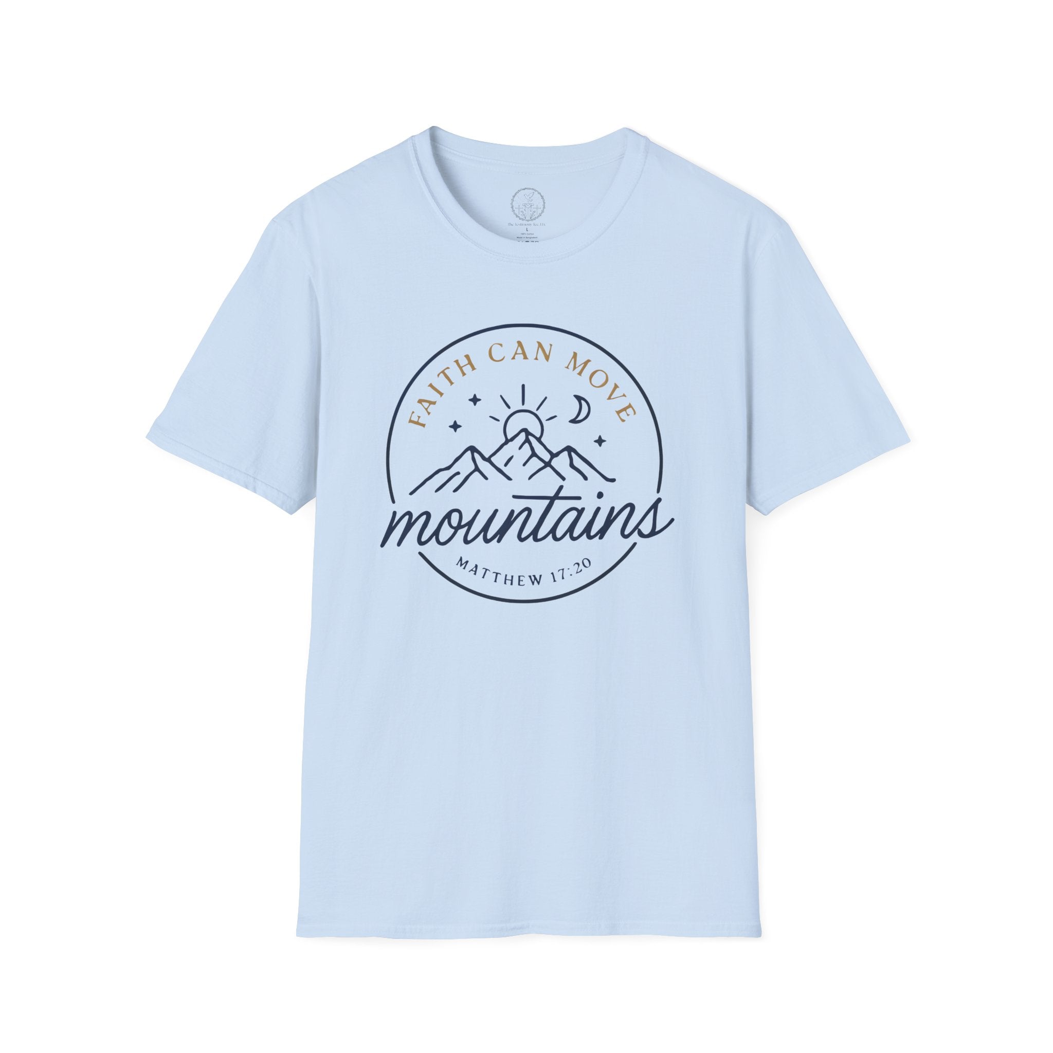 Faith Can Move Mountains – Matthew 17:20 Christian T-Shirt