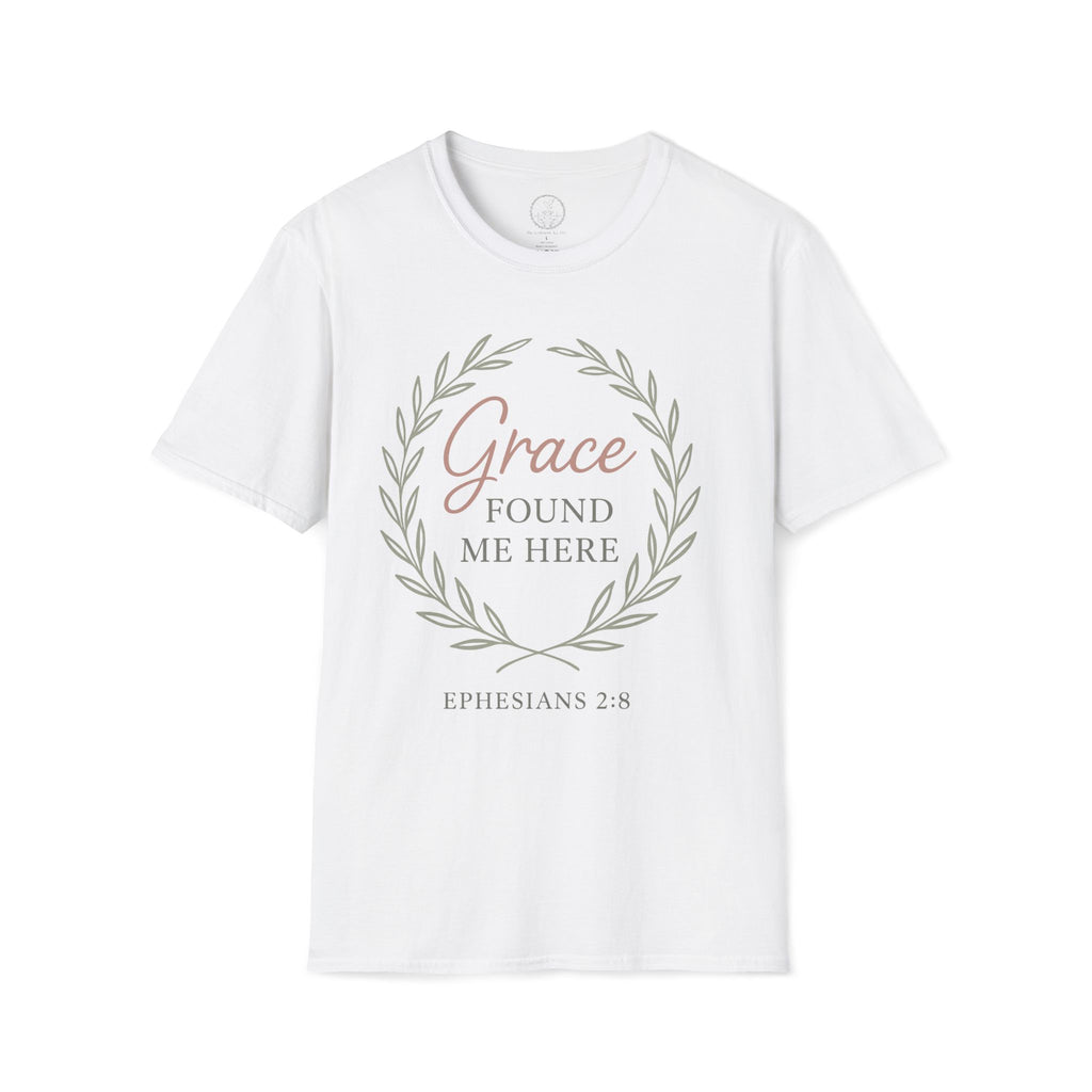 Grace Found Me Here – Ephesians 2:8 Christian Tee