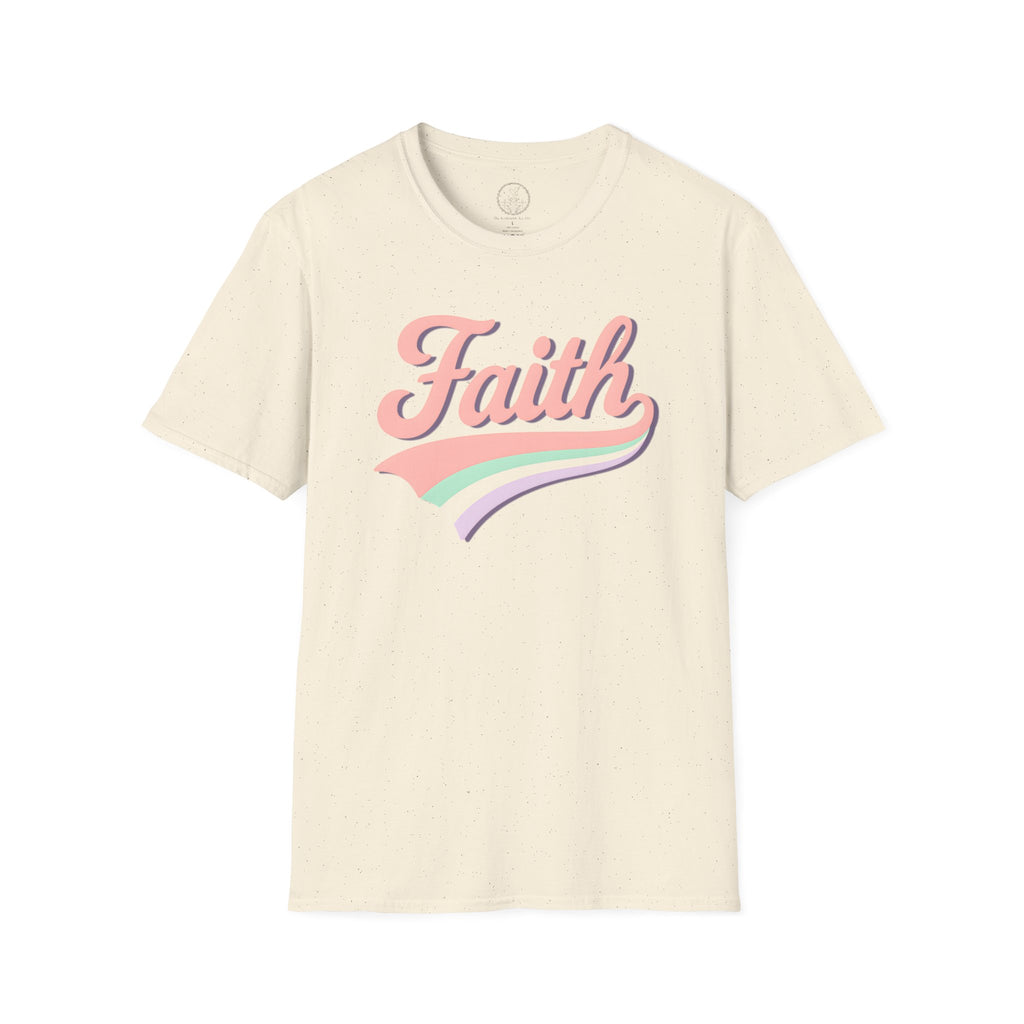 Faith Retro Rainbow Christian T-Shirt