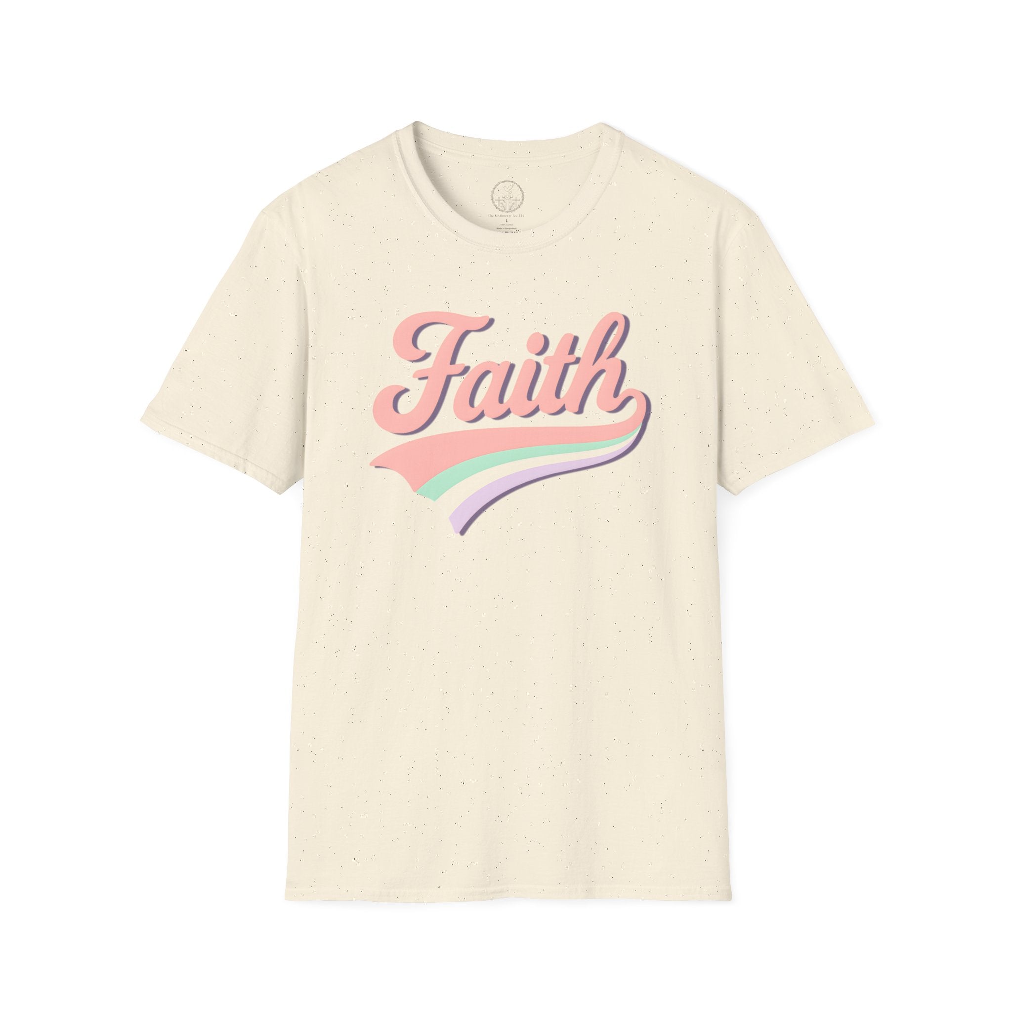 Faith Retro Rainbow Christian T-Shirt