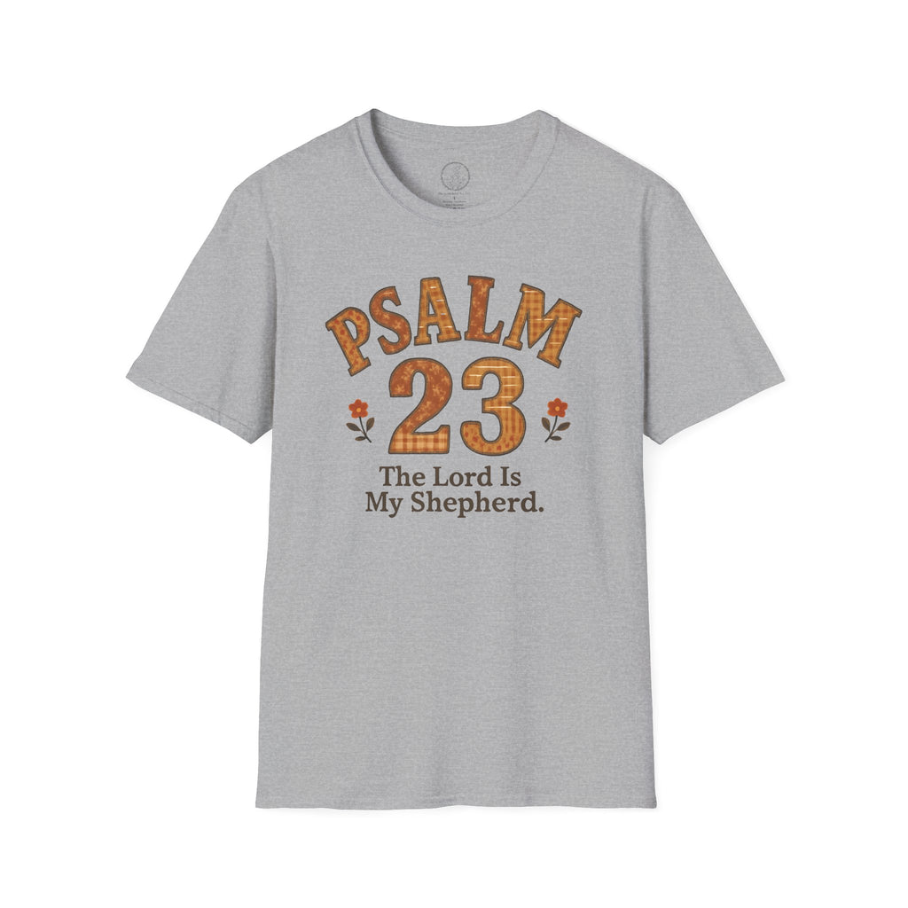 Psalm 23 Patchwork “The Lord Is My Shepherd” Christian T-Shirt