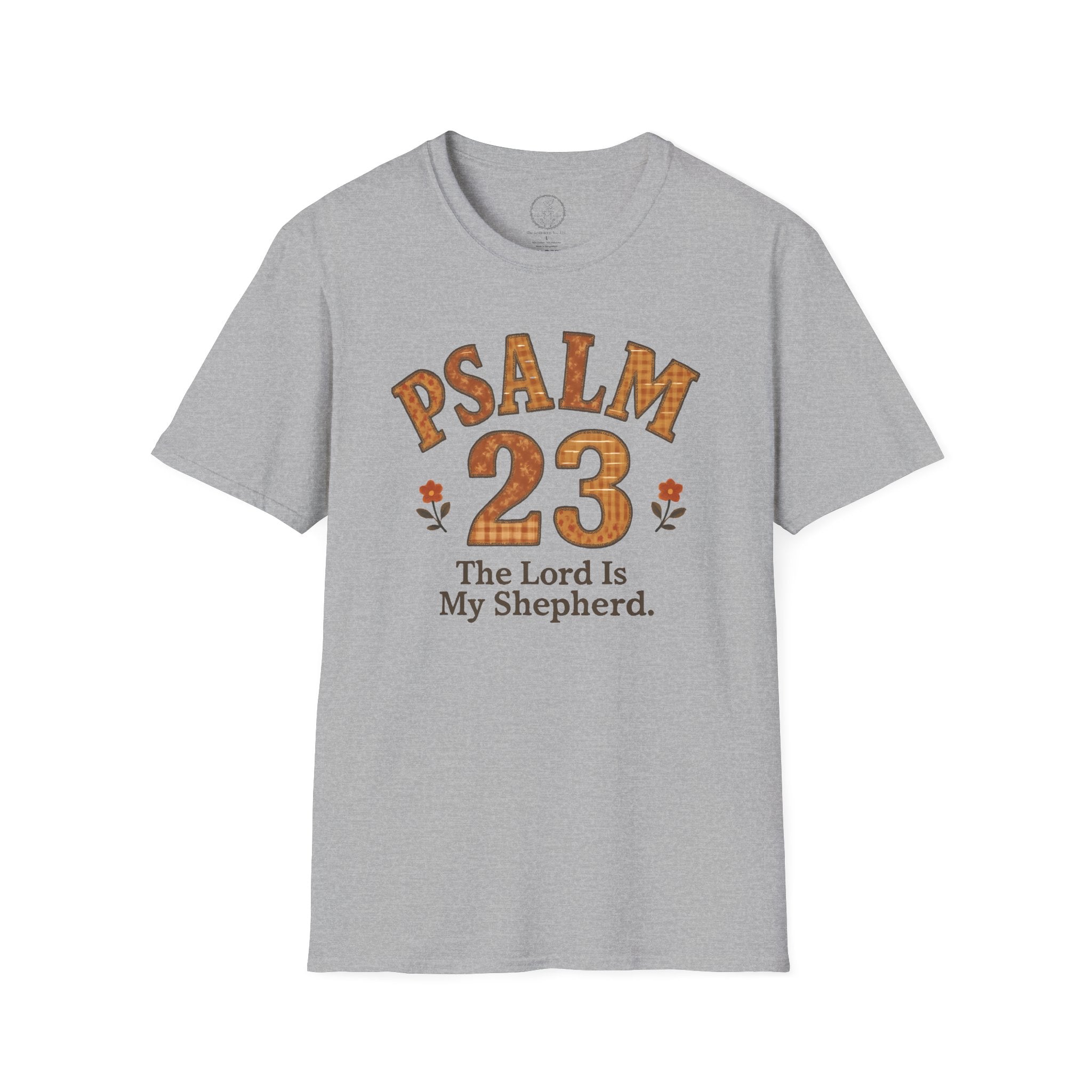 Psalm 23 Patchwork “The Lord Is My Shepherd” Christian T-Shirt