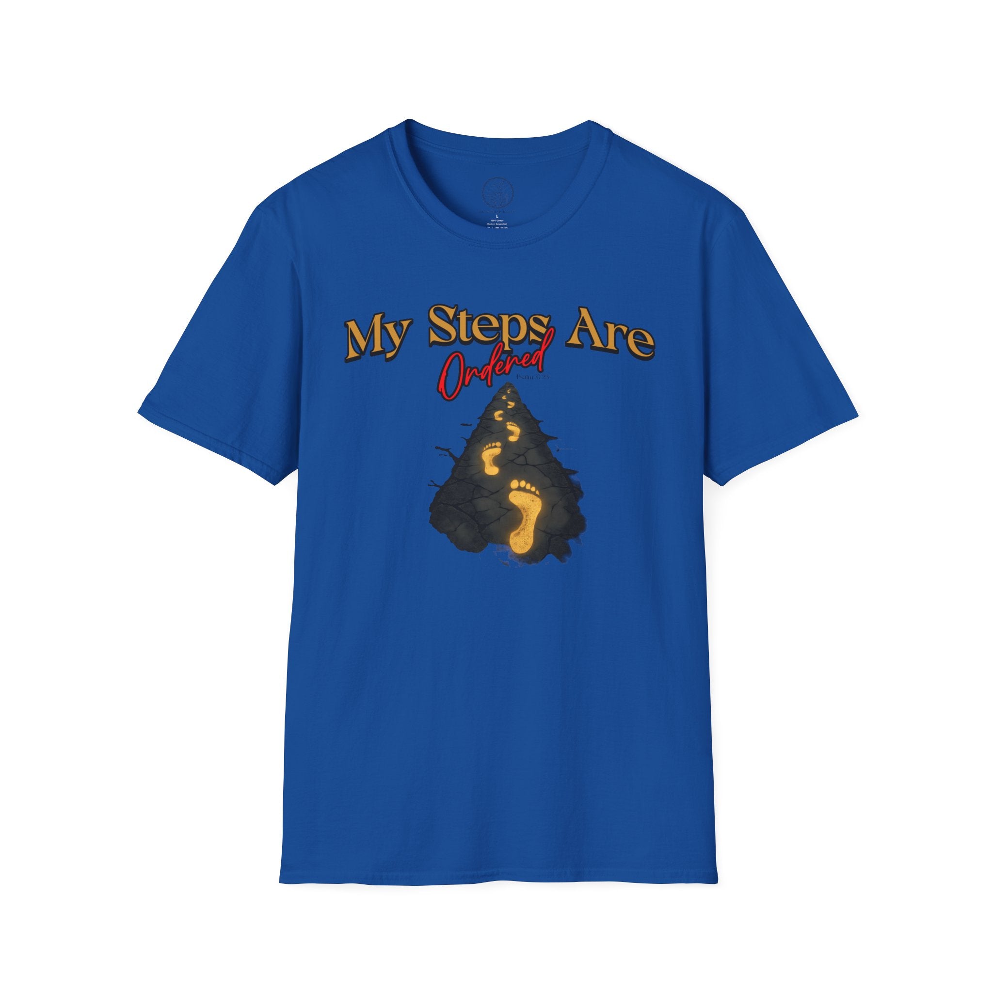 My Steps Are Ordered – Psalm 37:23 Christian T-Shirt