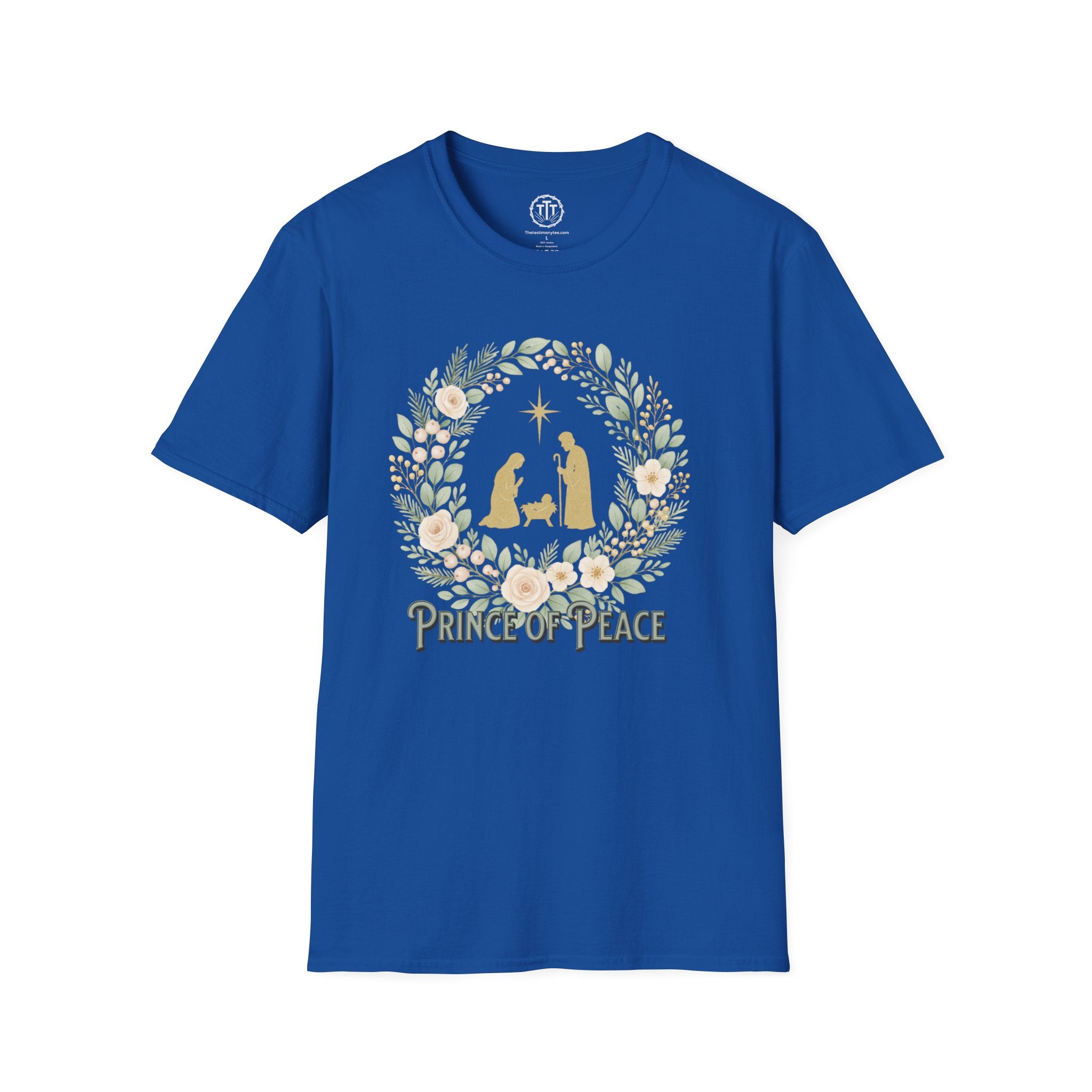 Prince of Peace – Nativity Wreath Christian T-Shirt